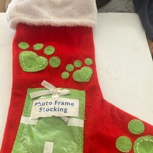Photo frame pet holiday stocking